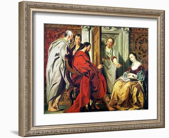 Christ at the House of Martha and Mary of Bethany-Jacob Jordaens-Framed Giclee Print