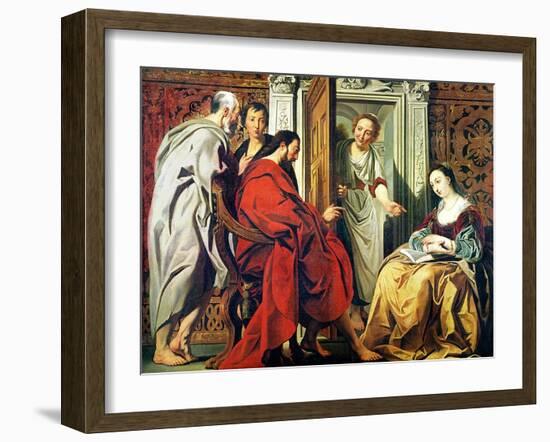 Christ at the House of Martha and Mary of Bethany-Jacob Jordaens-Framed Giclee Print