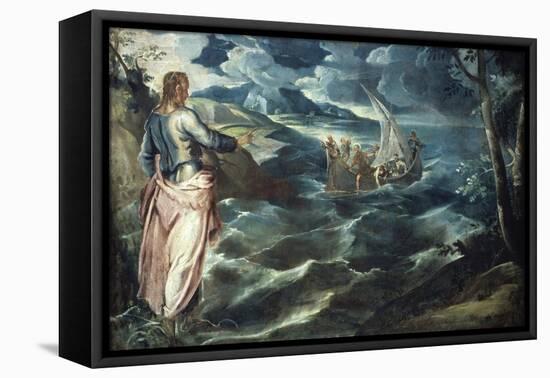 Christ at the Sea of Galilee-Jacopo Robusti Tintoretto-Framed Premier Image Canvas