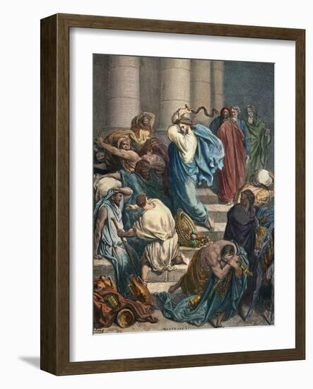 Christ at the Temple-Gustave Doré-Framed Giclee Print