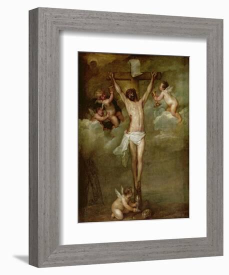 Christ Attended by Angels Holding Chalices-Peter Paul Rubens-Framed Giclee Print