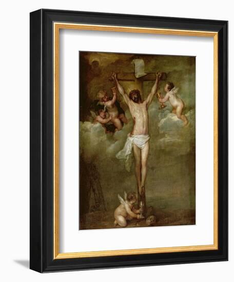 Christ Attended by Angels Holding Chalices-Peter Paul Rubens-Framed Giclee Print