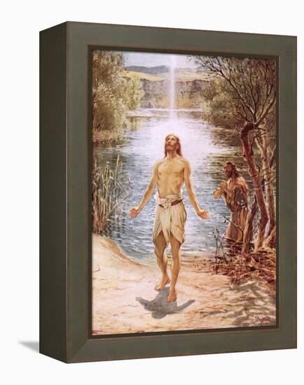 Christ Baptised by John the Baptist-William Brassey Hole-Framed Premier Image Canvas