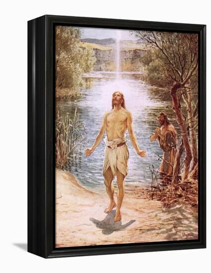 Christ Baptised by John the Baptist-William Brassey Hole-Framed Premier Image Canvas