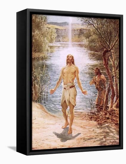 Christ Baptised by John the Baptist-William Brassey Hole-Framed Premier Image Canvas