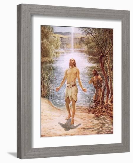 Christ Baptised by John the Baptist-William Brassey Hole-Framed Giclee Print