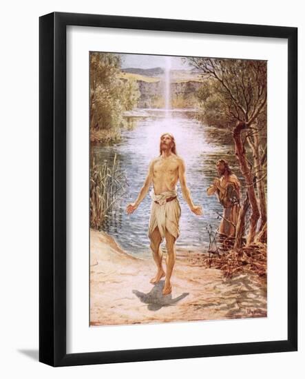 Christ Baptised by John the Baptist-William Brassey Hole-Framed Giclee Print