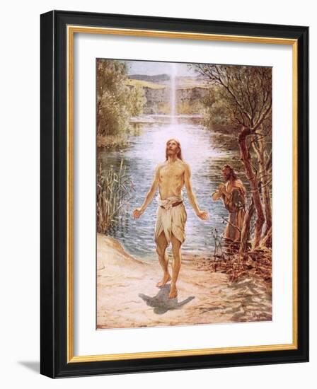 Christ Baptised by John the Baptist-William Brassey Hole-Framed Giclee Print