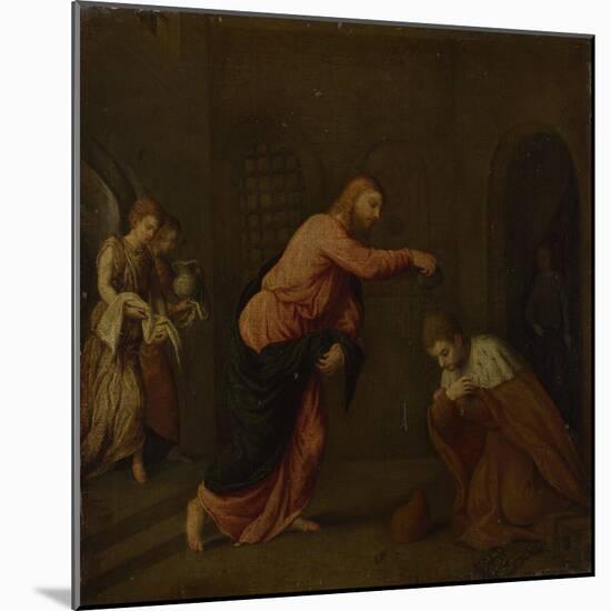 Christ Baptising Saint John the Martyr of Alexandria, C. 1565-Paris Bordone-Mounted Giclee Print