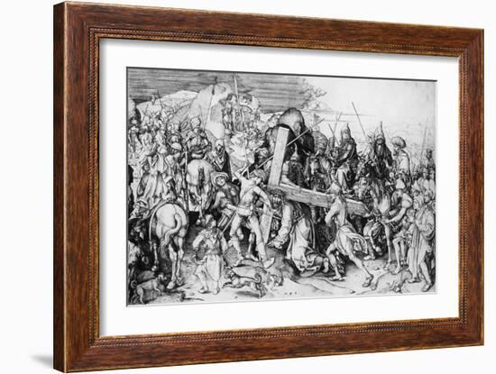 Christ Bearing His Cross, C.1475 (Engraving)-Martin Schongauer-Framed Giclee Print