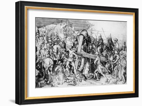 Christ Bearing His Cross, C.1475 (Engraving)-Martin Schongauer-Framed Giclee Print