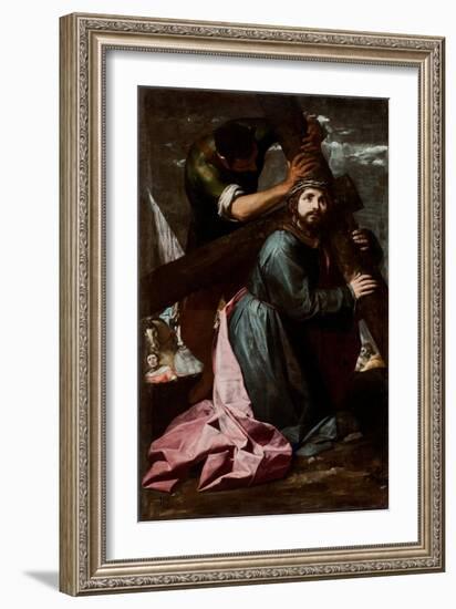 Christ Bearing the Cross (Via Dolorosa) (Oil on Canvas)-Alonso Cano-Framed Giclee Print