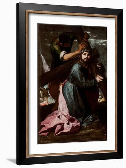 Christ Bearing the Cross (Via Dolorosa) (Oil on Canvas)-Alonso Cano-Framed Giclee Print