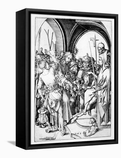 Christ before Annas (Engraving)-Martin Schongauer-Framed Premier Image Canvas