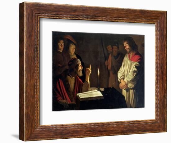 Christ Before Caiaphas-Gerrit van Honthorst-Framed Giclee Print