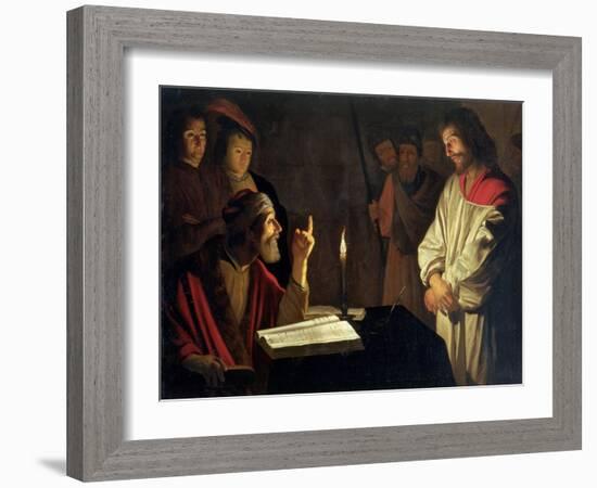 Christ Before Caiaphas-Gerrit van Honthorst-Framed Giclee Print