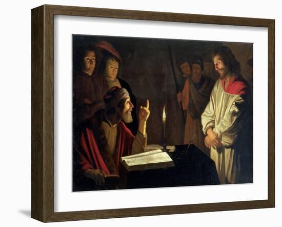 Christ Before Caiaphas-Gerrit van Honthorst-Framed Giclee Print