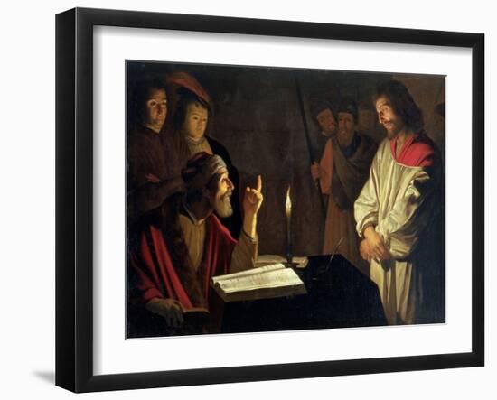 Christ Before Caiaphas-Gerrit van Honthorst-Framed Giclee Print