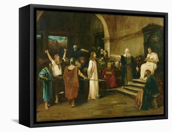 Christ Before Pilate, 1880-Mihaly Munkacsy-Framed Premier Image Canvas