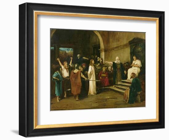 Christ Before Pilate, 1880-Mihaly Munkacsy-Framed Giclee Print