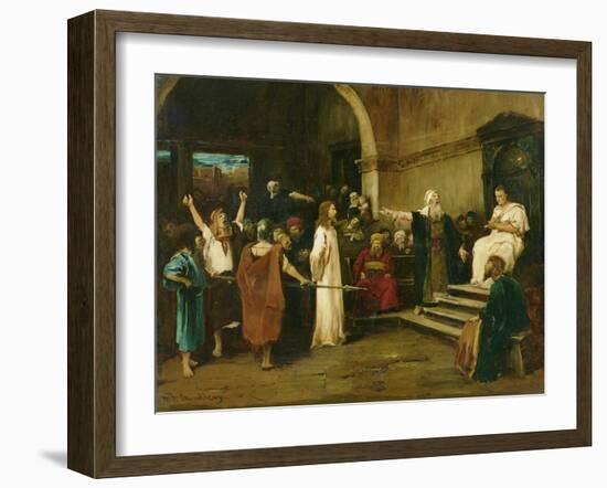 Christ Before Pilate, 1880-Mihaly Munkacsy-Framed Giclee Print