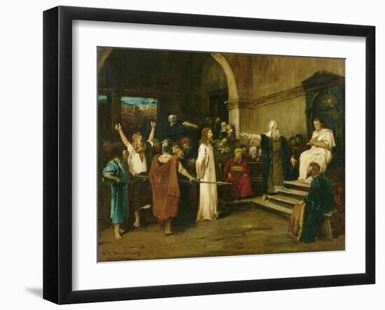 Christ Before Pilate, 1880-Mihaly Munkacsy-Framed Giclee Print