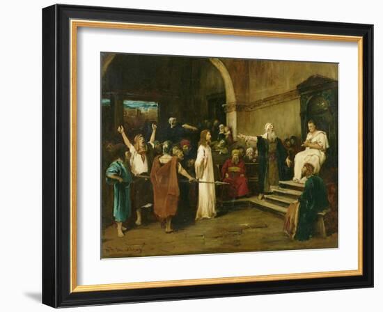 Christ Before Pilate, 1880-Mihaly Munkacsy-Framed Giclee Print