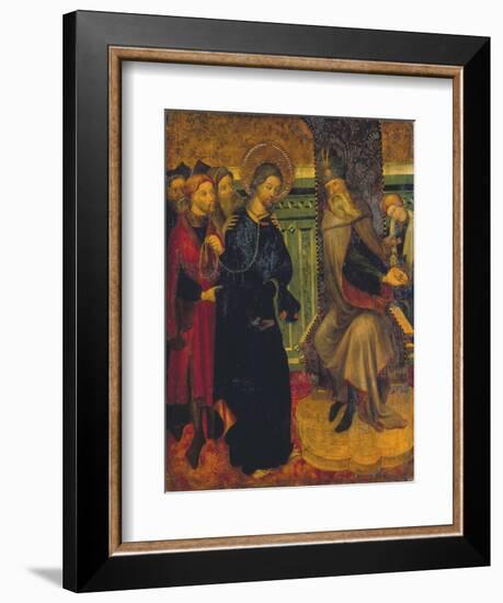 Christ before Pilate, c.1420-1425-Lluis Borrassa-Framed Giclee Print