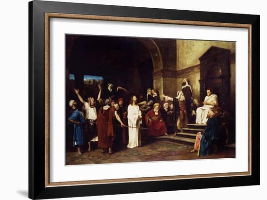 Christ Before Pilate-Mihaly Munkacsy-Framed Giclee Print