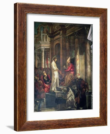 Christ Before Pilate-Jacopo Robusti Tintoretto-Framed Giclee Print