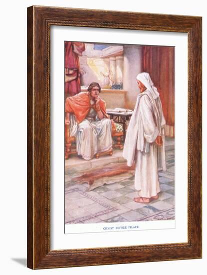 Christ before Pilate-Arthur A. Dixon-Framed Giclee Print