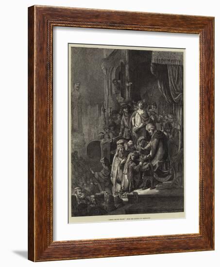 Christ before Pilate-Rembrandt van Rijn-Framed Giclee Print