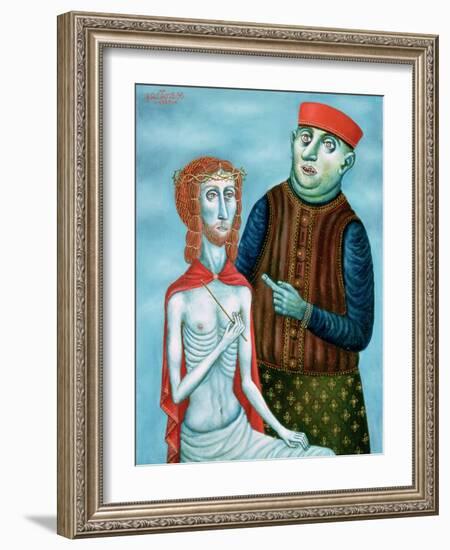 Christ before Pontius Pilate, 1985-Tamas Galambos-Framed Giclee Print