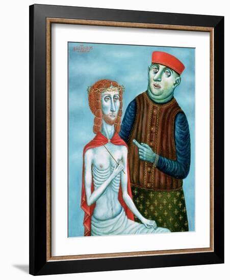 Christ before Pontius Pilate, 1985-Tamas Galambos-Framed Giclee Print