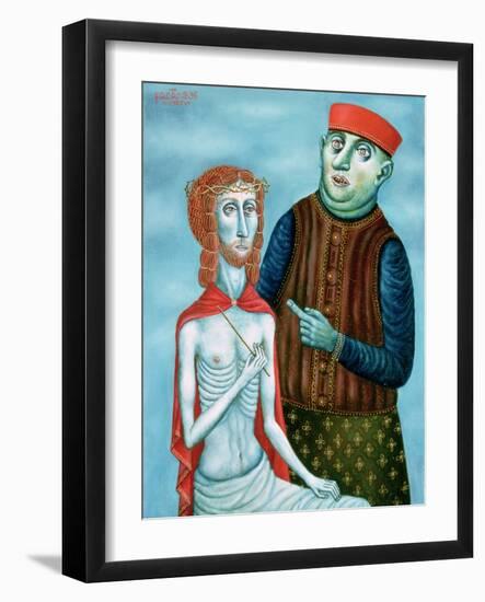 Christ before Pontius Pilate, 1985-Tamas Galambos-Framed Giclee Print