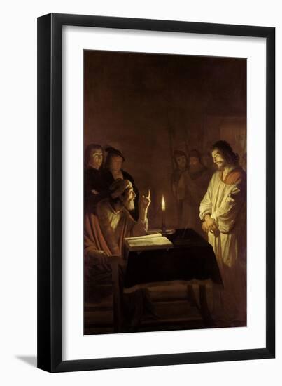 Christ Before the High Priest, 1617-Gerrit van Honthorst-Framed Giclee Print