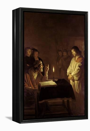 Christ Before the High Priest, 1617-Gerrit van Honthorst-Framed Premier Image Canvas