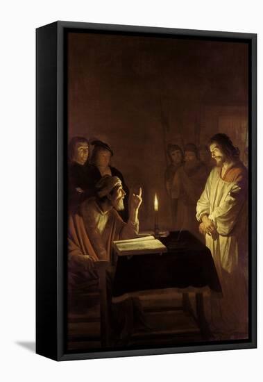 Christ Before the High Priest, 1617-Gerrit van Honthorst-Framed Premier Image Canvas