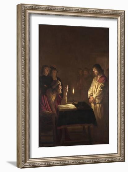 Christ before the High Priest, C. 1617-Gerrit van Honthorst-Framed Giclee Print