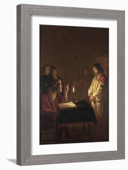 Christ before the High Priest, C. 1617-Gerrit van Honthorst-Framed Giclee Print