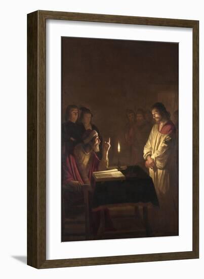 Christ before the High Priest, C. 1617-Gerrit van Honthorst-Framed Giclee Print