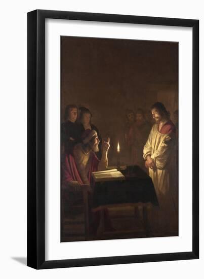 Christ before the High Priest, C. 1617-Gerrit van Honthorst-Framed Giclee Print