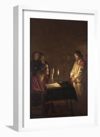 Christ before the High Priest, C. 1617-Gerrit van Honthorst-Framed Giclee Print