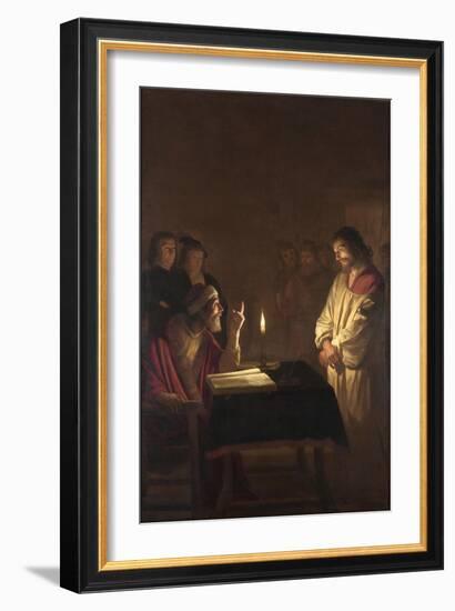 Christ before the High Priest, C. 1617-Gerrit van Honthorst-Framed Giclee Print