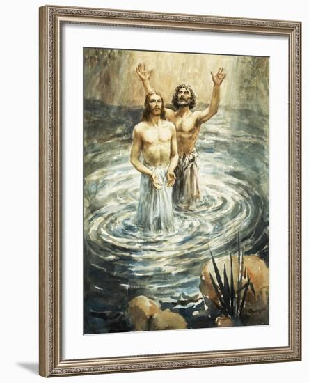 Christ Being Baptised by John the Baptist-Henry Coller-Framed Giclee Print