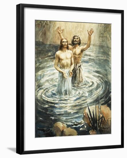 Christ Being Baptised by John the Baptist-Henry Coller-Framed Giclee Print