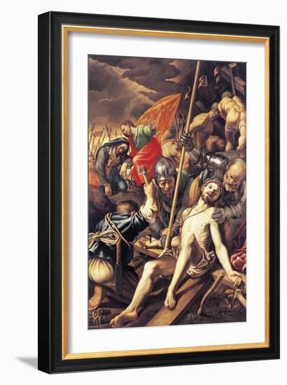 Christ Being Nailed to the Cross, 1577-Vincenzo Coronelli-Framed Premium Giclee Print