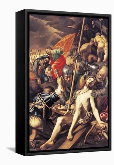 Christ Being Nailed to the Cross, 1577-Vincenzo Coronelli-Framed Premier Image Canvas