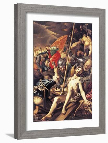 Christ Being Nailed to the Cross, 1577-Vincenzo Coronelli-Framed Giclee Print