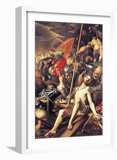 Christ Being Nailed to the Cross, 1577-Vincenzo Coronelli-Framed Giclee Print